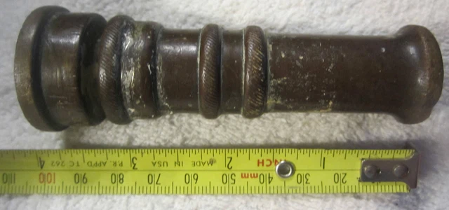 1 Boston BRASS WATER HOSE END NOZZLE GARDEN HOSE VTG,antique heavy watering