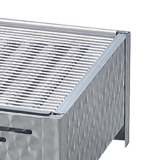 Gastrobräter 65 x 53 x 27 cm, Gasgrill Edelahl 3 flammig mit Rost und Pfanne 7