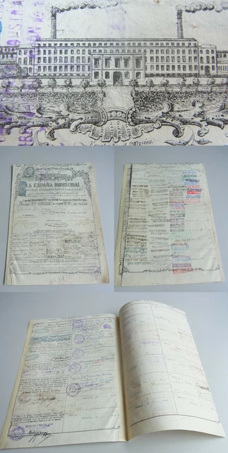 Share 1854: La Spain Industrial, Sociedad Anónima Fabril And Mercantil / To 1970