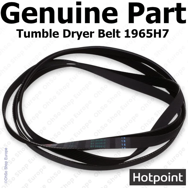 Cinghia Di Trasmissione Originale Hotpoint Per Asciugatrice – 7 Coste, Adatta A FTCD8726CM1EU E Altri