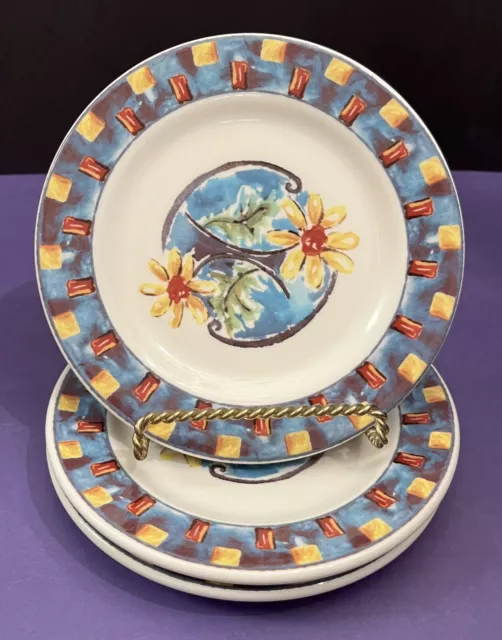 (3) Vtg 6 1/4” Syracuse China Restaurant Ware Bread Plates Multicolored Florals