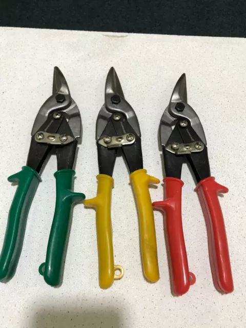 Aviation Tin Snips 3 Piece Set Aluminium Steel Silverline CT18