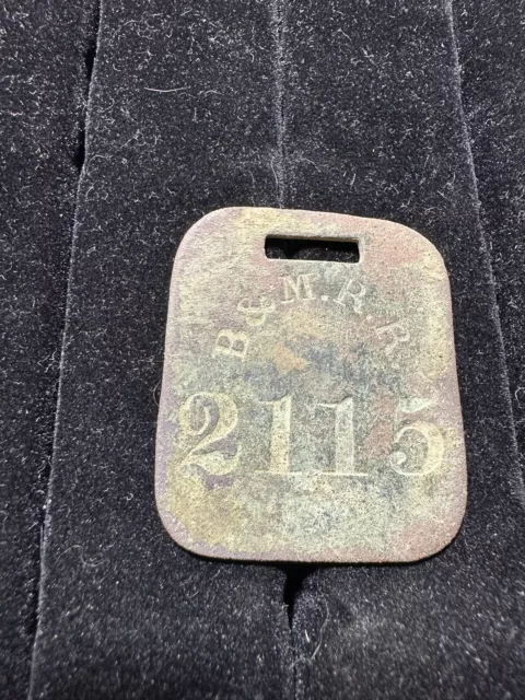 vintage B&M. R.R LUGGAGE TAG Boston Maine Railroad