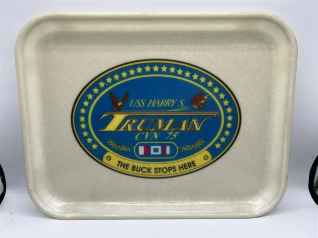Us Navy Harry S. Truman Cvn 75 Serving Tray Cafeteria The Buck Stops Here