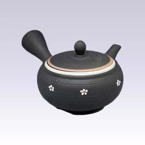 Tokoname Kyusu teapot - TAKEHARU - Small Plum - 300cc/ml - Obi ami steel net