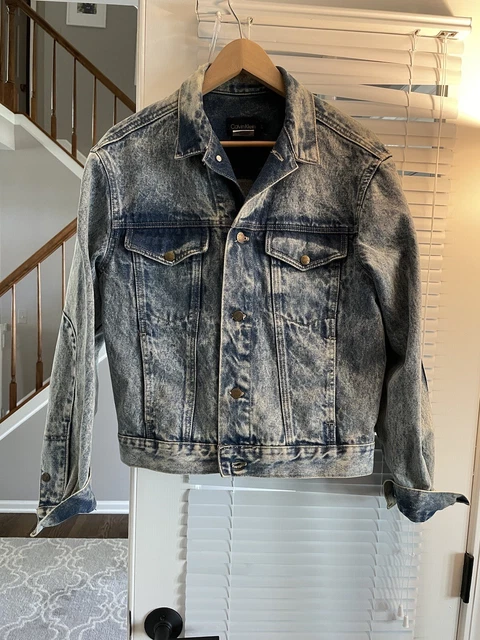 Vintage Calvin Klein Denim Jean Trucker Jacket Stonewash 90's Size Small S