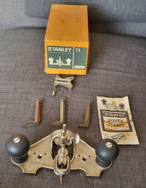 Stanley No 71 Router plane, Complete And Boxed