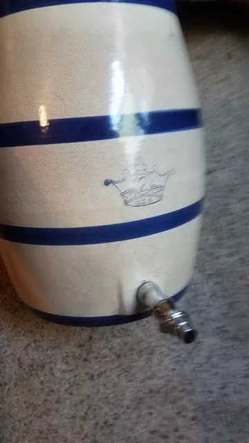 Miali Pottery California 2 Gallon Crock Metal Spigot Beverage Dispenser Beehive