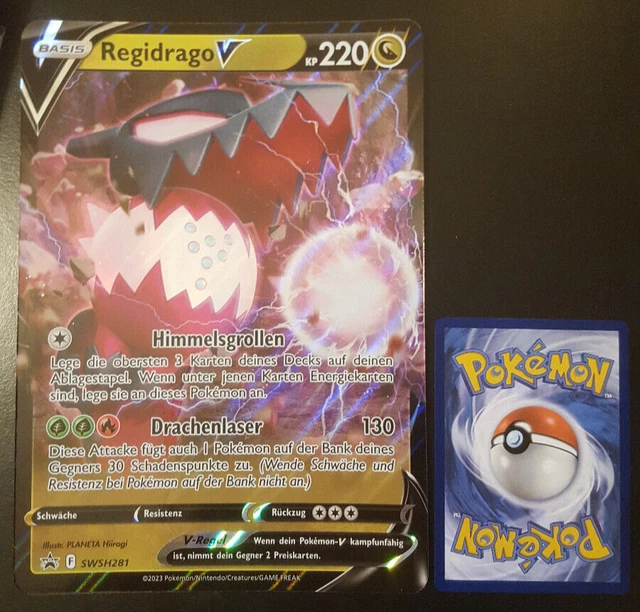Große Pokemon XXL / Jumbo / A5 Karte - Regieleki V  - Deutsch / Boosterfrisch