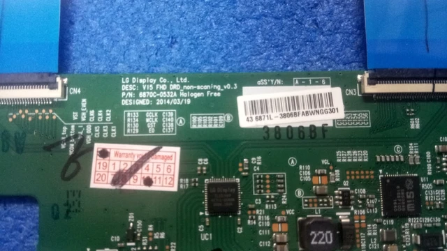 PLACA DE TCON TV LG 43LF5100...........6870C-0532A | Brasil PLACA DE TCON TV LG 43LF5100...........6870C-0532A | Brasil