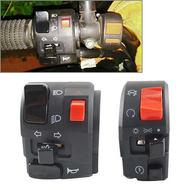 7/8" Motorcycle Handlebar Horn Button Turn Signal Fog Light Controller Switch