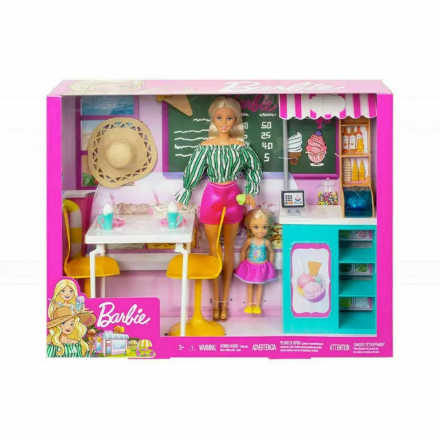 Barbie Playset La Caffetteria con Bambola Curvy Bionda e Oltre 20 Accessori  GMW03 di Mattel