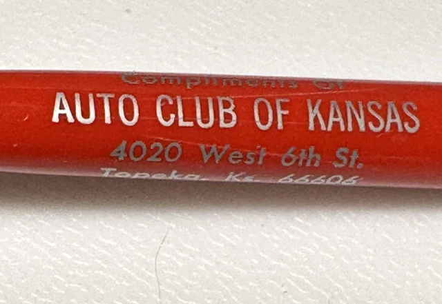Vintage Topeka Kansas Auto Club Automotive Automobile Car Show Vehicle Pen