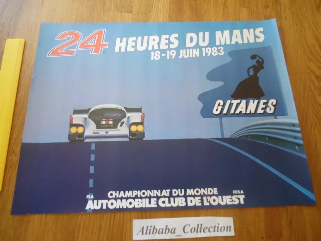 Poster Original ** 24 Heures Du Mans 1983 ** Affiche Aco Le 24H Gitanes