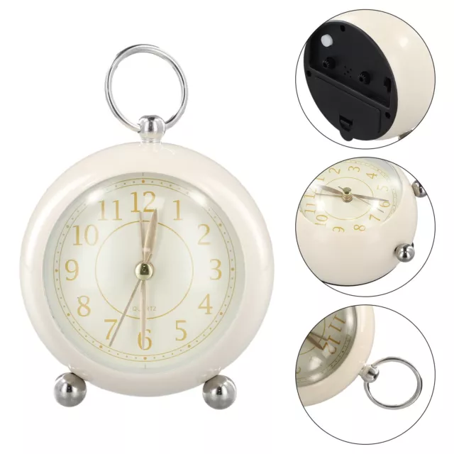 Durable Vintage Alarm Clock Silent Classic Decor Night Light Non Ticking