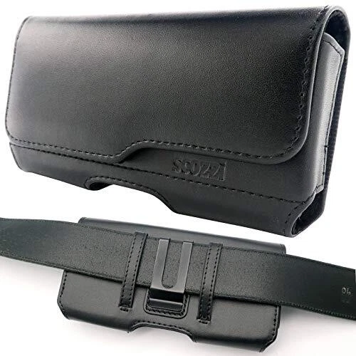 scozzi Étui De Ceinture Cuir Véritable Pochette Téléphone Portable Horizontal