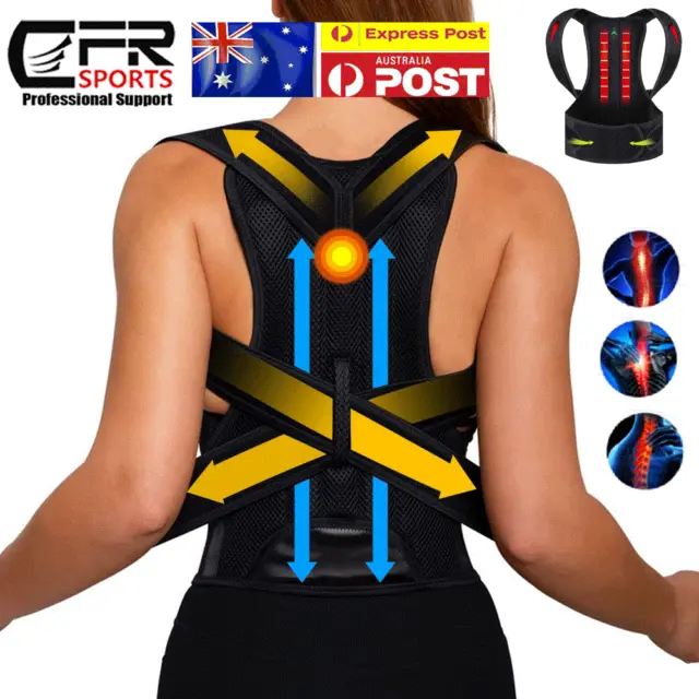 Posture Corrector Lumbar Brace Pain Relief Full Back Support Shoulder Brace Belt