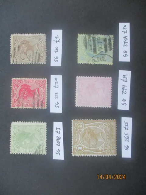 Australian State Stamps: Victoria Used Variety - FREE POST! (T5507)