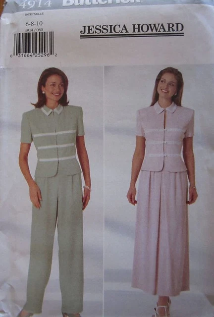 4914 Butterick SEWING Pattern Misses Top Pants Skirt UNCUT Jessica Howard OOP