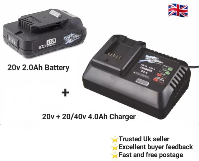 Batterie Parkside 20V 4Ah + Chargeur - Double Chargeur Au Choix, Neuve Sous Emballage