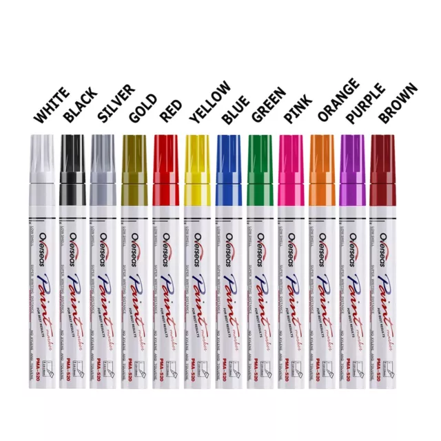 New Waterproof Permanent Paint Marker Pen Ink Car Tyre Tire Tread Rubber Metal