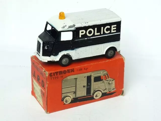 Vrai JRD J.R.D FRANCE 60's Fourgon Citroen H Police Boîte orig incompl dinky cij