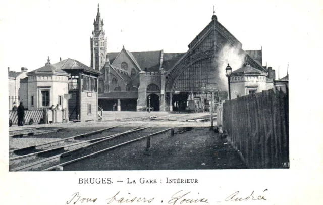 CPA Belgique - BRUGES - La Gare : Intérieur