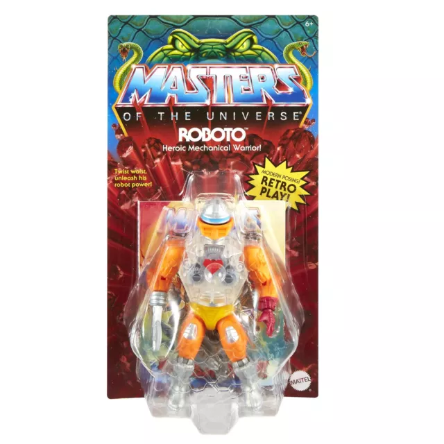 Masters of the Universe Origins Actionfigur Core Mini Comic Roboto Retrostil