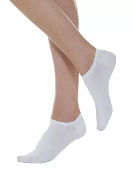 6 Paire Collants Chaussettes Coton Sport Soquette Unisexe Blanc Taille 39/42