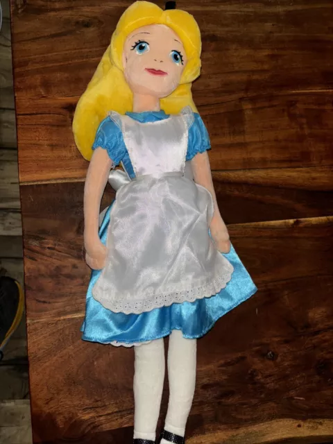 Alice In Wonderland 20" Alice Plush Soft Doll Princess Stuffed Toy Disney Store