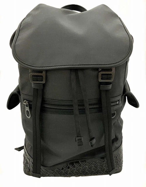 Bottegs Veneta Bottega Backpack Rucksack Black Intrecciato Kantei Station Oyama