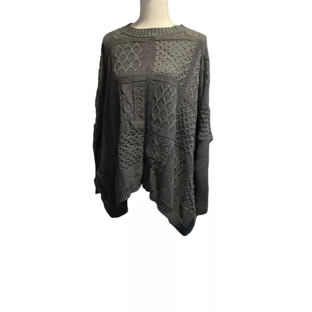 Cabi women's sweater/poncho gray oversized size XS