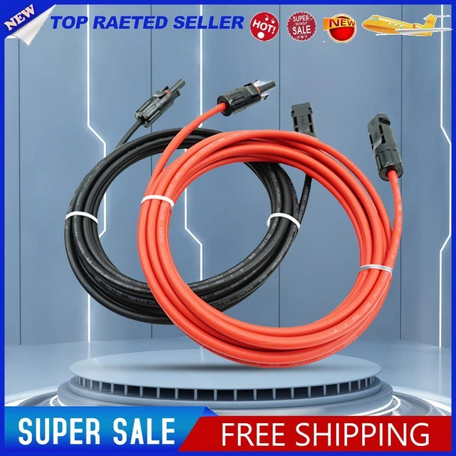 Copper Wire 12/10 AWG Solar Connector PV Cable Photovoltaic Cable (4mm 3meter)