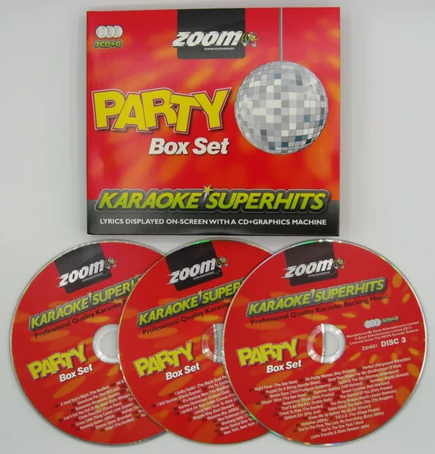 Zoom Karaoke CD+G - Ultimate Party Superhits - Triple CD+G Karaoke Disc Pack