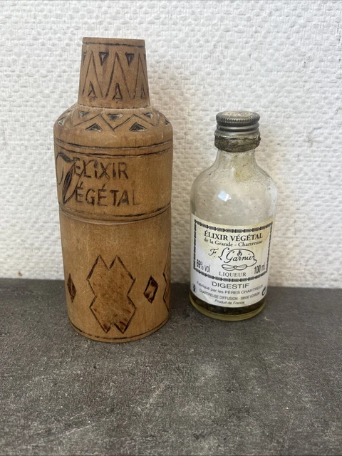 Flacon Vide Collector Élixir De La Grande Chartreuse - Avec écrin En Bois