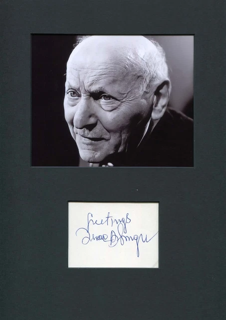 Isaac Bashevis Singer NOBEL PRIZE autograph signed card mounted