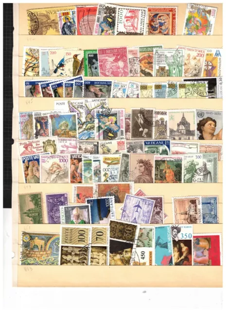 VATICAN COLLECTION NEAR 70 STAMPS on 1 PAGE (see scan) cat near $30. LOT 303-89