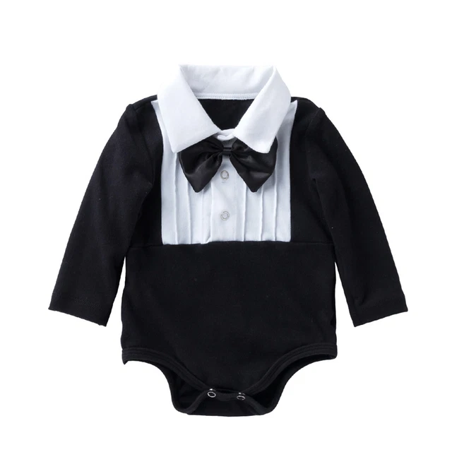 Tuta da gentiluomo neonato bambini neonato body neonato maniche lunghe