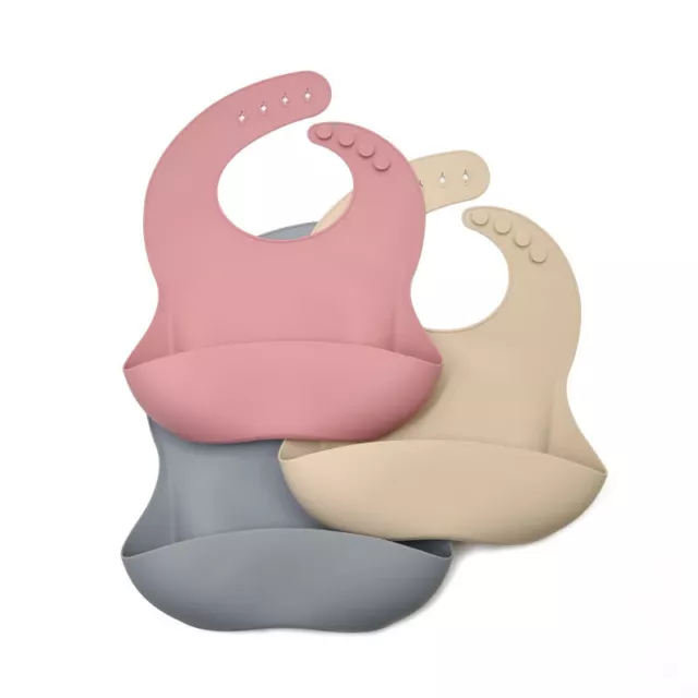 Silikon Babylätzchen mit Auffangschale Babylatz Bib abwaschbar wasserdicht