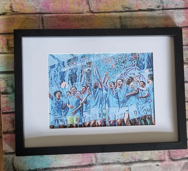 MANCHESTER CITY PREMIER League 2024 Winners Football Picture Pop Art