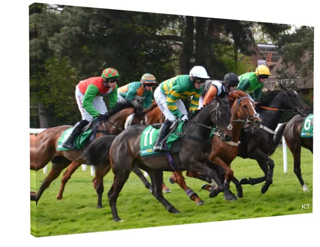 Ap Tony Mccoy Horse Racing Final Race Canvas Picture Print Wall Art Framed 1023