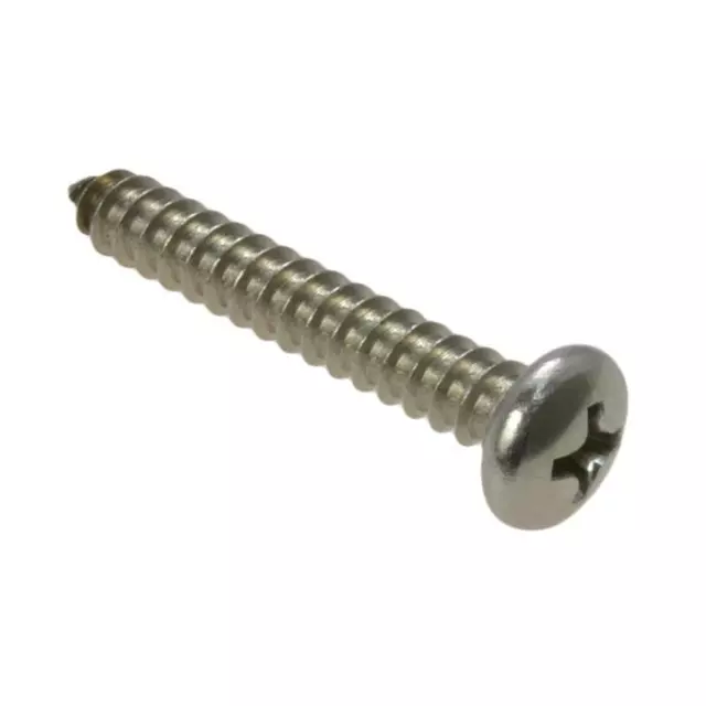 Qty 10 Pan Self Tapping 10g (4.8mm) x 3" 75mm Stainless Screw G304 Tapper A2 SS