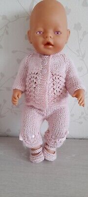 HAND Knitted Bambole Abiti Fit 17" Baby Born Bambola o simili dimensioni doll