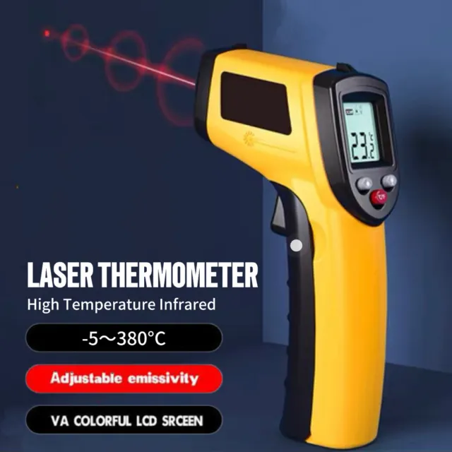Non-Contact Infrared Thermometer Digital Laser Temperature Gun Pizza BBQ Oven🌡️