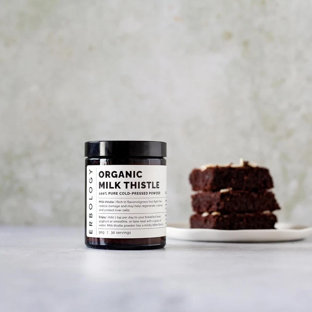 ORGANIC MILK THISTLE Powder 90G 30 Servings 180Mg Silymarin per