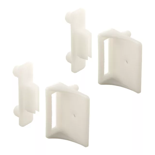 2x Soportes de fijación frontal para cajón cocina baño soporte plástica blanco