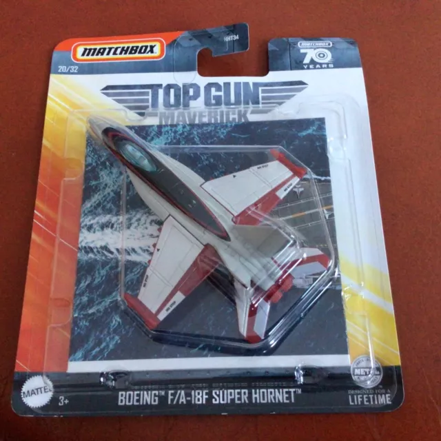 Matchbox Skybusters Toy Metal Plane - Top Gun: Maverick - BOEING F/A-18  SUPER HORNET HANGMAN (GVW39) 