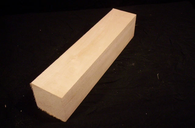 Madera artesanal tallada de 1 pieza 2 x 2 x 12" madera artesanal