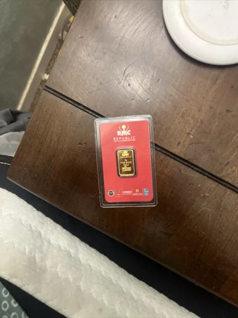 5 Grams RMC Republic Metals Corporation Gold Bar