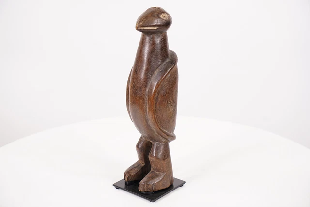 Small Yaka Bird Statue 10.75" on Base - DRC - African Art